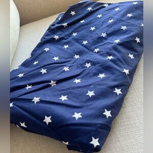 Pottery Barn Kids Twin Duvet Navy Blue Star Patterned Fabric